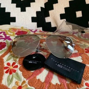 Quay Australia High Key Aviator Silver Sunglasses